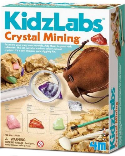 Творчески комплект 4M KidzLabs - Направи си сам, кристали - 1