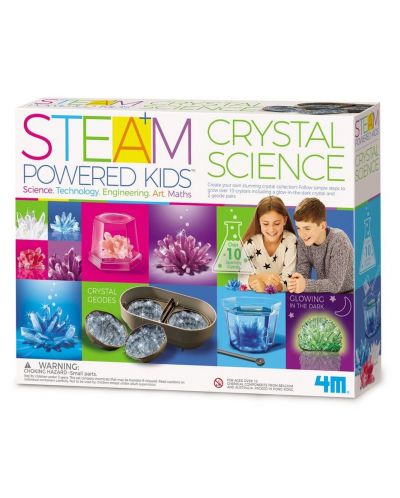 Творчески комплект 4M Steam Powered Kids - Наука за кристалите - 1