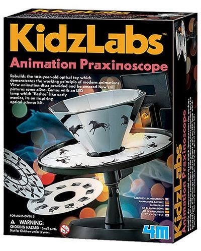 Творчески комплект 4M KidzLabs - Праксиноскоп, създай си анимация - 1