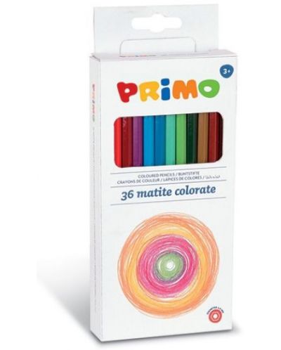 Комплект цветни моливи Primo - Шестоъгълни, 36 цвята - 1