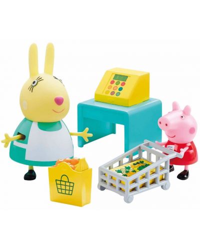 Комплект фигурки Peppa Pig - Супермаркет, с 2 фигурки - 1