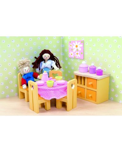Дървени мебели за кукленска къща - Трапезария - 2