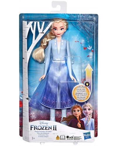 Кукла Hasbro Frozen 2 - Елза със светеща рокля - 1