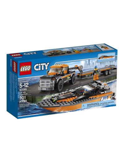 Конструктор Lego City - Пикап 4 x 4 с ремарке и моторница (60085) - 1