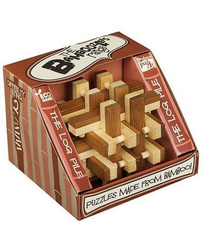 Дървен логически пъзел Professor Puzzle - The Log Pile - 1