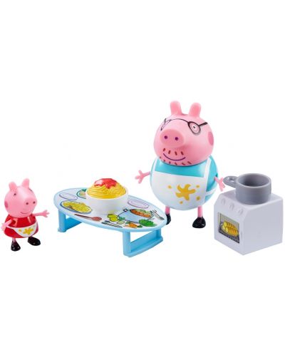 Комплект фигурки Peppa Pig - Kухня, с 2 фигурки - 1