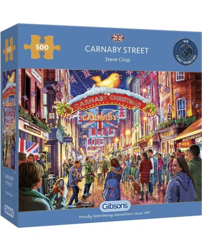 Пъзел Gibsons от 500 части - Улица Карнаби, Лондон Стив Крисп