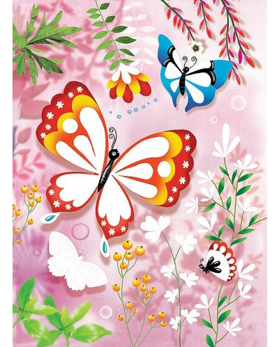 Творчески комплект за рисуване с брокат Djeco - Пеперуди - 3