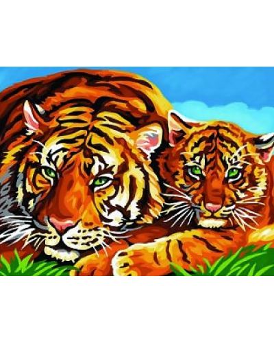 Творчески комплект за рисуване KSG Crafts - Шедьовър, Тигри - 2