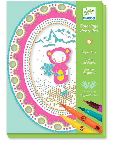 Творчески комплект за оцветяване Djeco - Little bear - 1