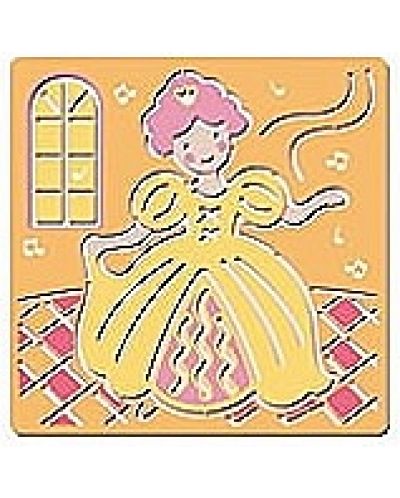 Комплект шаблони за рисуване Djeco - Принцеси - 4