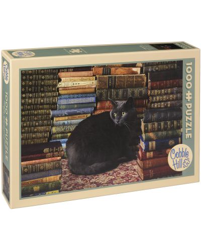 Пъзел Cobble Hill от 1000 части - Библиотечна котка - 1