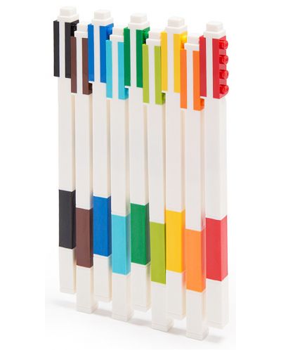 Комплект гел химикалки Lego - С Lego елементи, 12 броя, цветни - 3