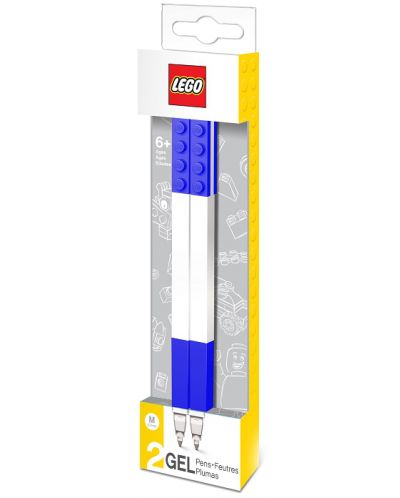 Комплект гел химикалки Lego Wear -  С Lego елементи 2 броя, сини - 3