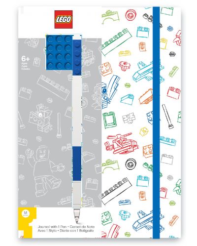 Комплект тефтер с гел химикалка Lego Wear - С Lego елементи - 1