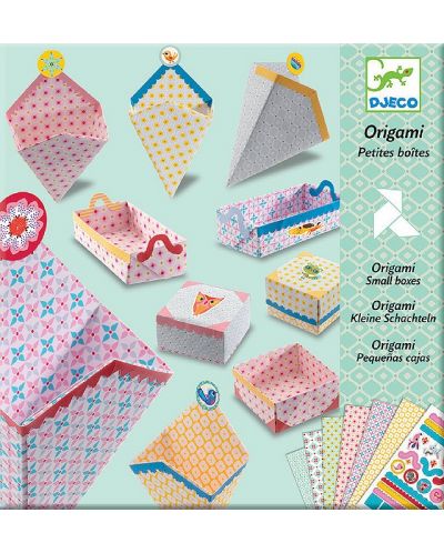 Творчески комплект за оригами Djeco - Малки кутии - 1