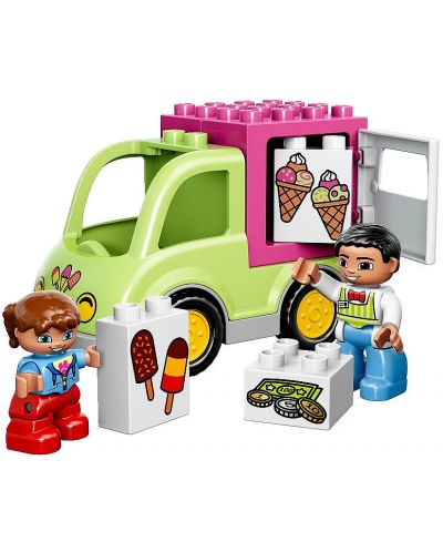 Конструктор Lego Duplo - Камионче за сладолед (10586) - 3