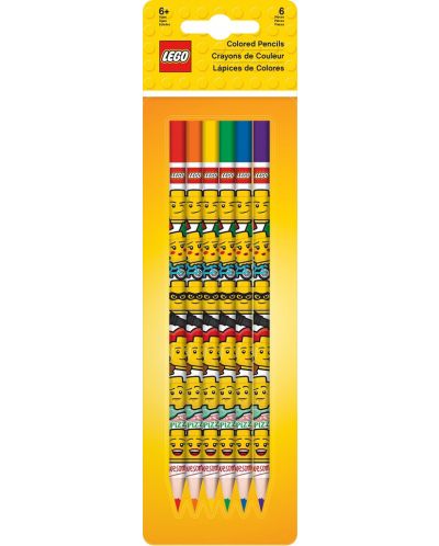 Комплект цветни моливи Lego Wear - Iconic, 6 броя - 1