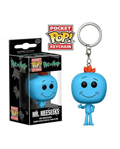 Ключодържател Funko Pocket Pop! Rick And Morty - Mr. Meeseeks Action Figure, 4 cm - 2