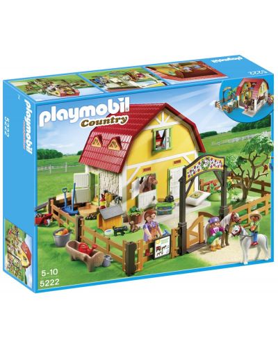 Конструктор Playmobil - Детска пони ферма - 1