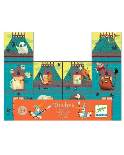 Образователни кубчета Djeco - Замък - 4