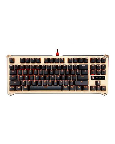Механична клавиатура A4tech - Bloody B830, Blue switch, бежова