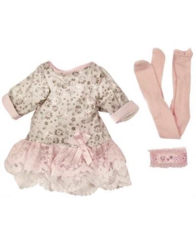 Комплект дрехи за кукла Paola Reina - Рокля на цветя с дантела, 32 cm - 2