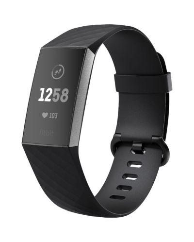 Смарт гривна Fitbit -Charge 3, черна