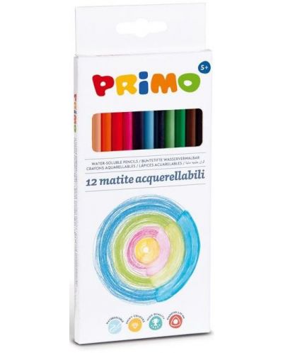 Акварелни моливи Primo - 12 цвята, триъгълни - 1