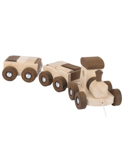 Дървена играчка Goki Nature - Влак Амстердам