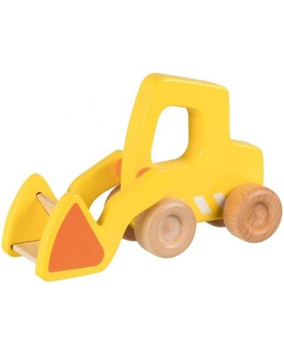Дървена играчка Goki - Строителна техника, багер