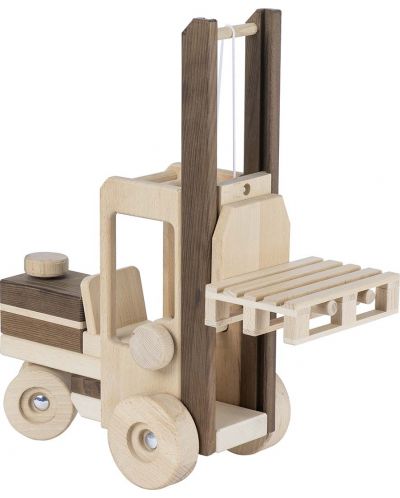 Дървена играчка Goki, Nature - Мотокар - 1