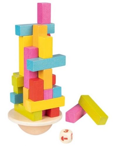 Дървена игра за балансиране Goki - Танцуваща кула - 1