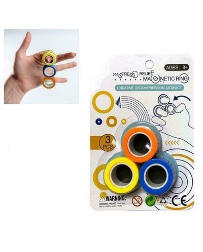 Магнитни пръстени за трикове Johntoy - 3 броя, разноцветни - 2
