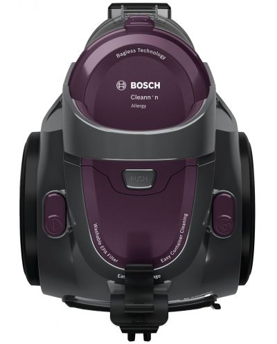 Прахосмукачка Bosch - BGC05AAA1, HEPA, черна/лилава - 4