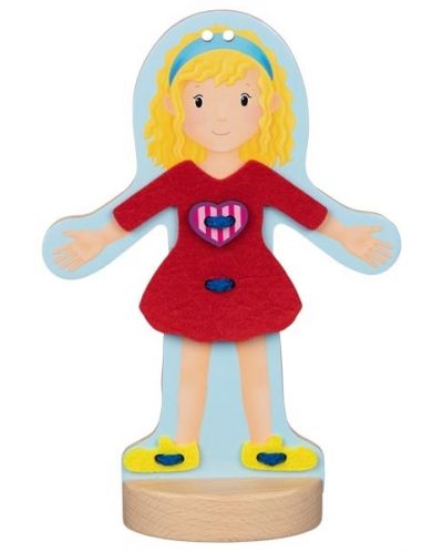 Дървена играчка Goki - Кукла за обличане - 2