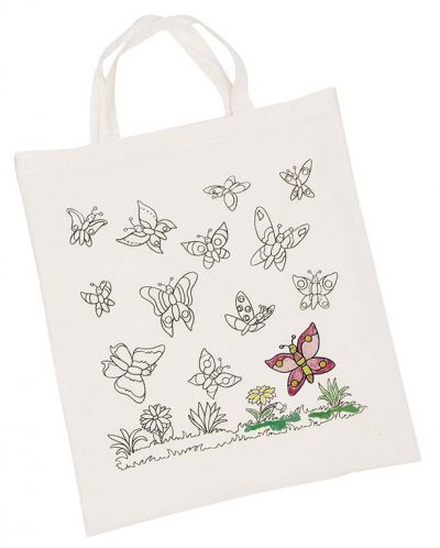 Памучна торба за оцветяване Goki - Пеперуди - 1