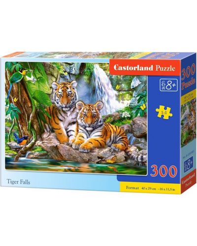 Пъзел Castorland от 300 части - Тигри на водопада