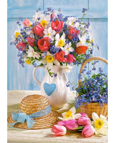 Пъзел Castorland от 500 части - Пролет във ваза с цветя - 2