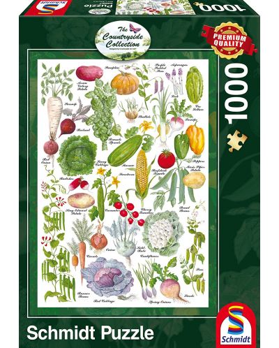 Пъзел Schmidt от 1000 части - Зеленчукова градина - 1