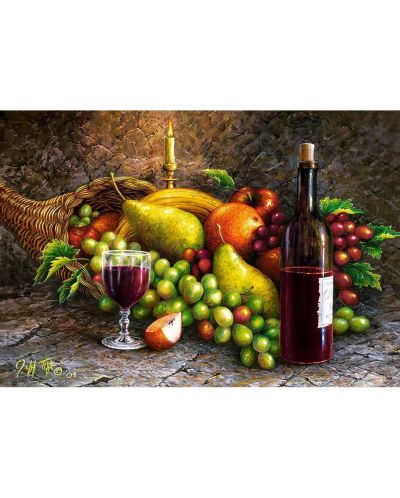 Пъзел Castorland от 1000 части - Плодове и вино - 2