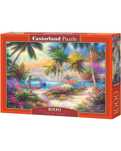 Пъзел Castorland от 1000 части - Островът на палмите, Чък Пинсън - 1