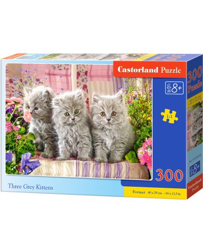Пъзел Castorland от 300 части - Три сиви котенца - 1