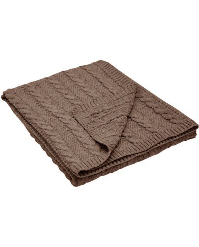 Бебешко плетено одеяло EKO - Кафяво, 120 x 100 cm - 1