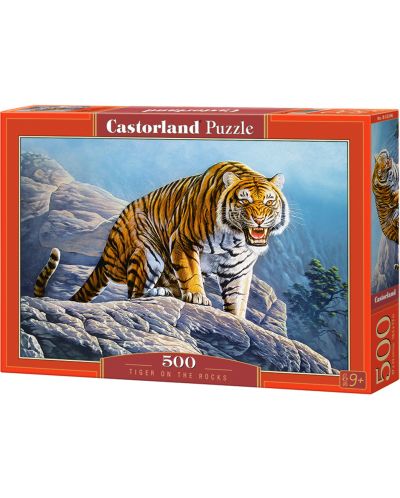 Пъзел Castorland от 500 части - Тигър на скалата - 1