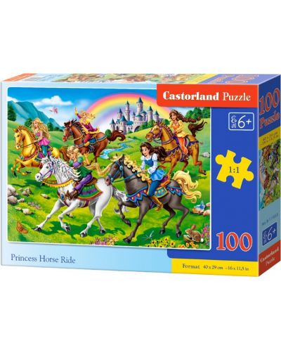 Пъзел Castorland от 100 части - Принцеси на езда