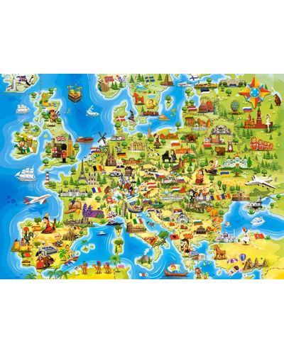 Пъзел Castorland от 100 части - Карта на Европа - 2