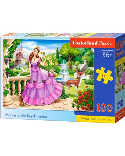 Пъзел Castorland от 100 части - Принцеса в Кралската градина - 1