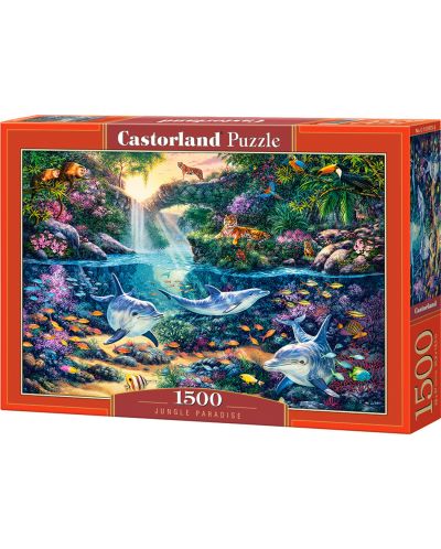 Пъзел Castorland от 1500 части - Рай в Джунглата - 1