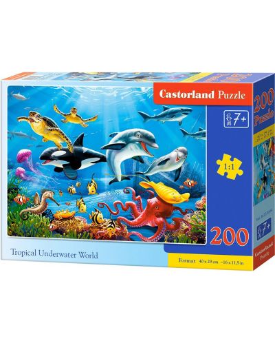 Пъзел Castorland от 200 части - Тропически подводен свят - 1